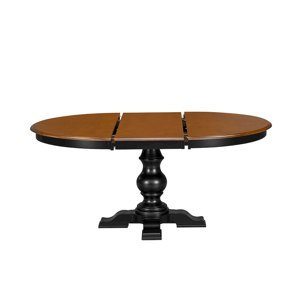 5-Piece Dinner Table Set, Black & Cherry. Picture 7