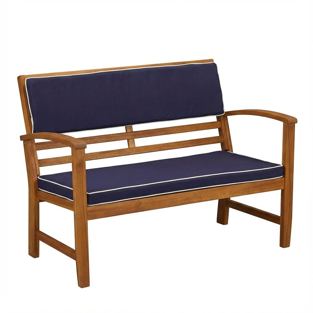Wooden Patio Set with Oil Finish, Dining Table, 2 Chairs, Bench. Picture 8