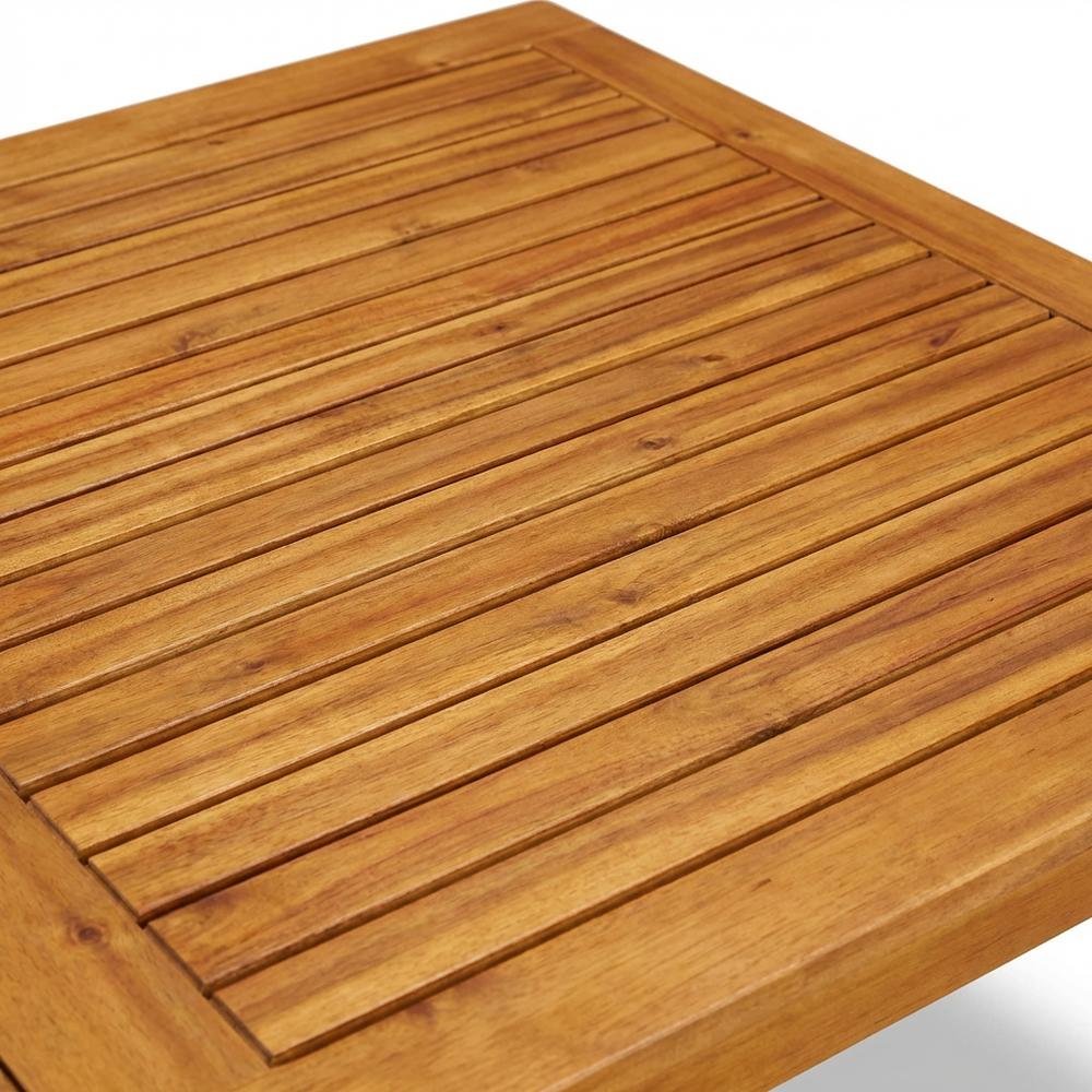 Oil-Finish 7-Piece Patio Dining Set with Acacia Wood Table and Chairs. Picture 4