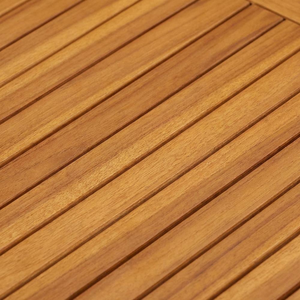 Wooden Patio Set, Oil-Finished with 5-Piece Outdoor Table and 4 Chairs. Picture 4