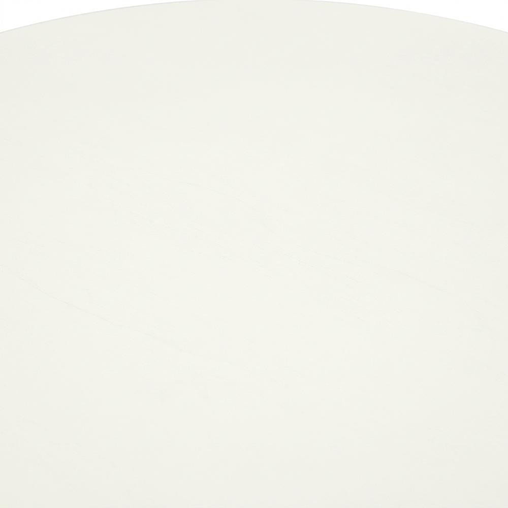Solid Wood Round Kitchen Table & Chairs 3-Piece Dining Set, Linen White. Picture 5