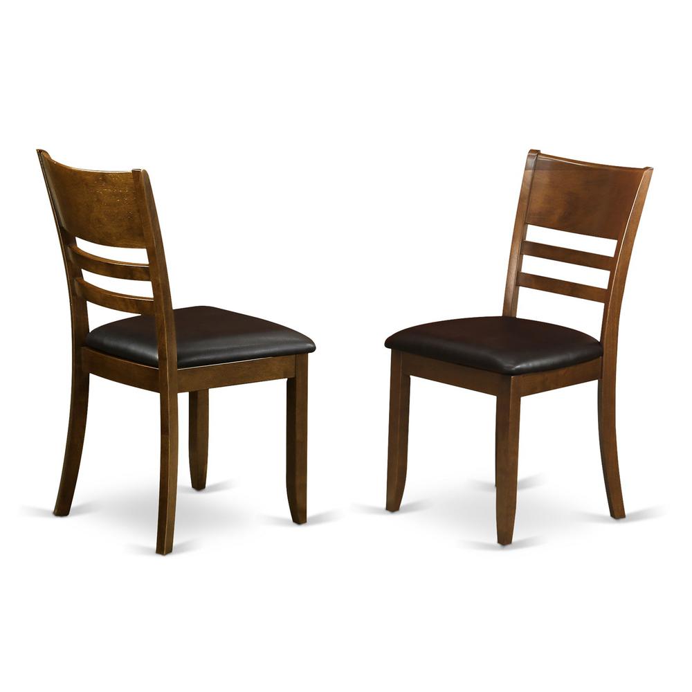 7  Pc  set  Kenley  with  a  Leaf  and  6Padded  Leather  Kitchen  Chairs  in  Espresso  .. Picture 3