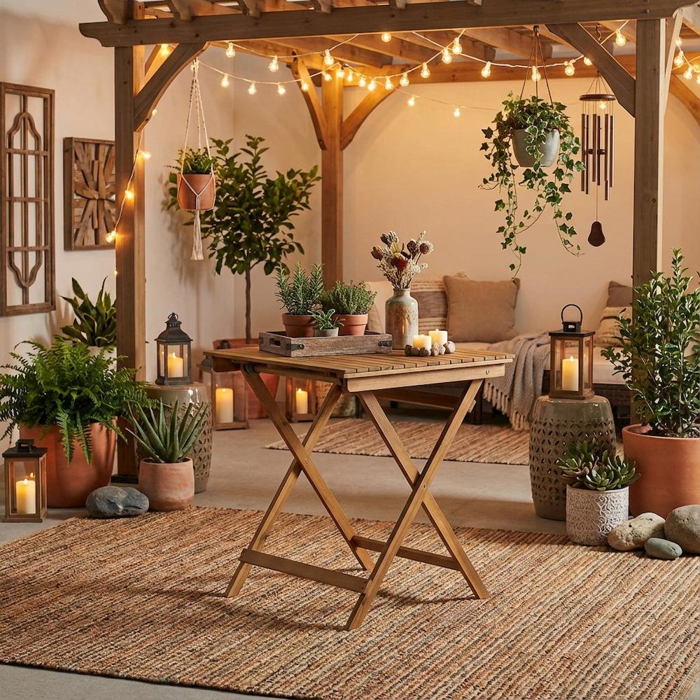 3-Piece Outdoor Dining Set Wood Patio Table with 2 Chairs, Oil Finish. Picture 3