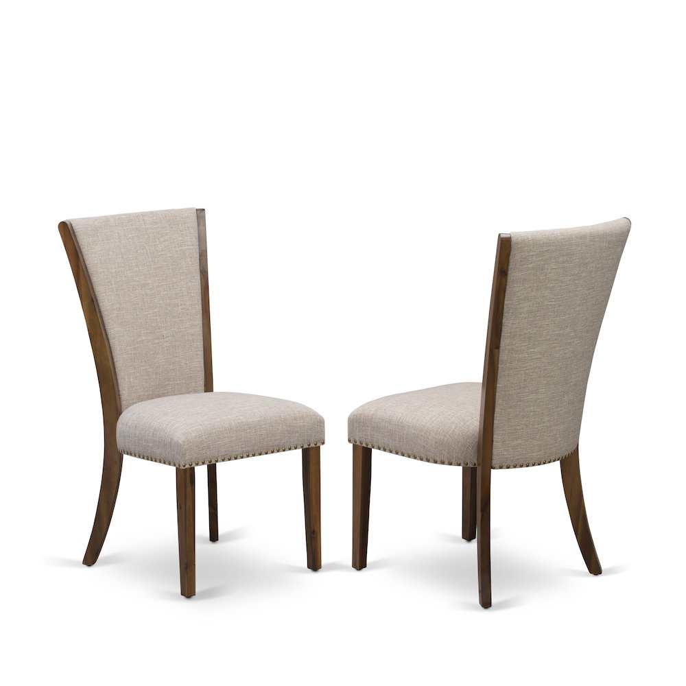5 Piece Dining Set For 4 Contains 54" Round Table In Light Tan Color. Picture 4
