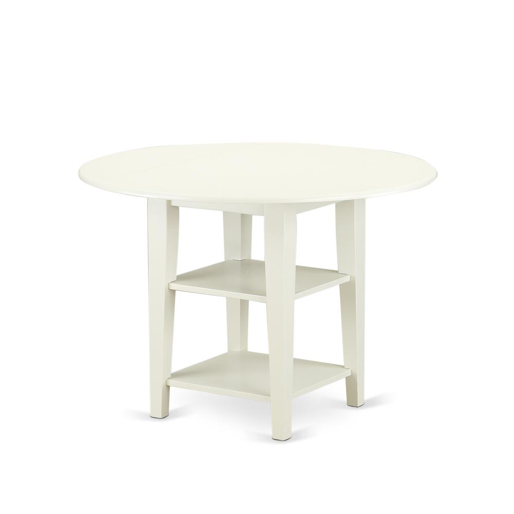 Dining Room Set Linen White, SUCL5-LWH-W. Picture 3