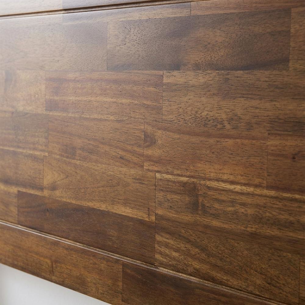 Solid Wood Platform Bed with Headboard, Traditional King Size. Picture 7