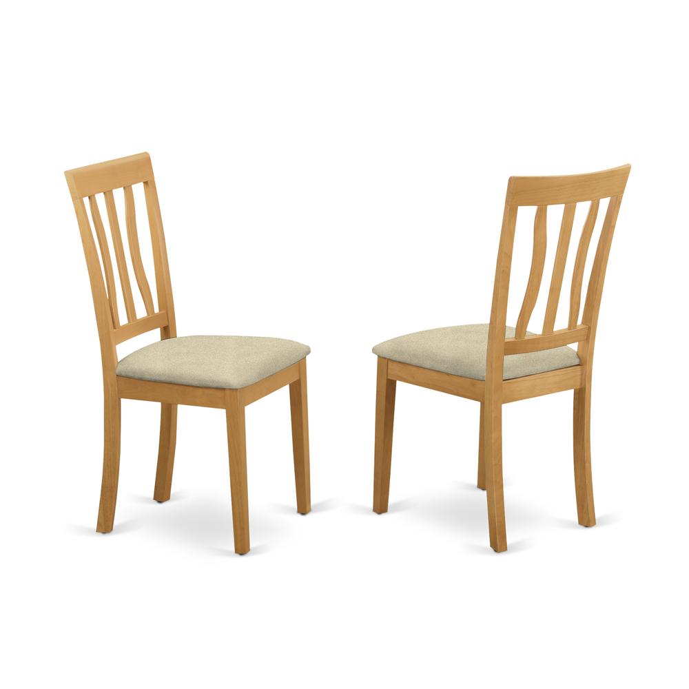 CAAN7-OAK-C 7 PC Dining room set - Small Kitchen Table and 6 Kitchen Dining Chairs. Picture 4