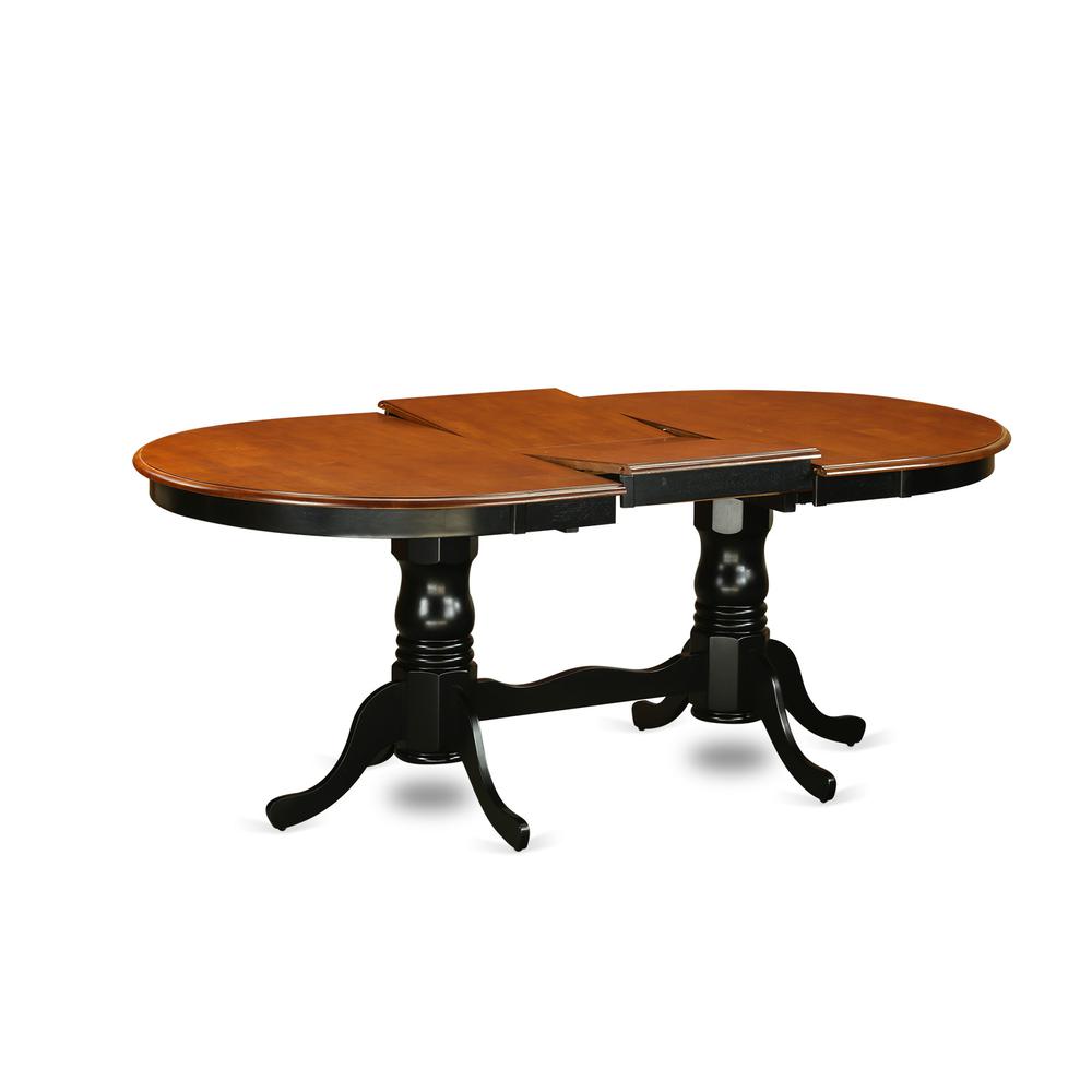 PLNI9-BCH-C 9 Pc Dining room set-Dining Table with 8 Wood Dining Chairs. Picture 4