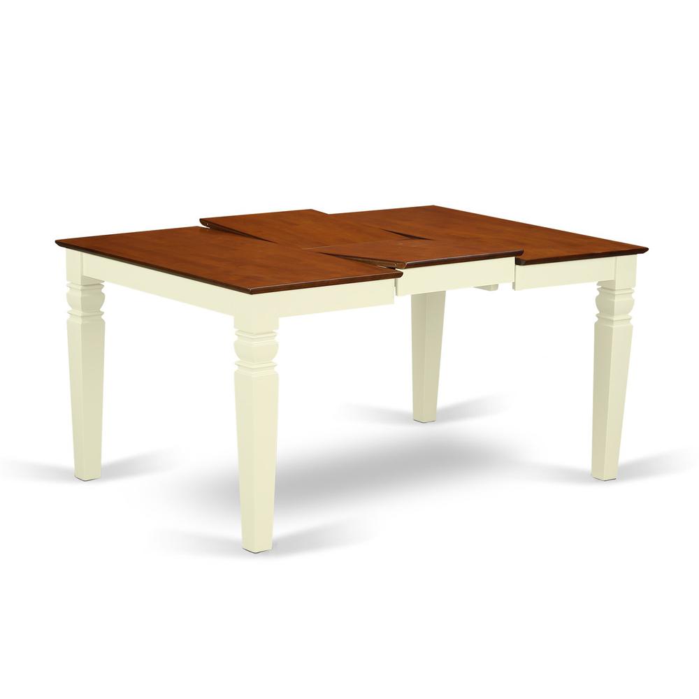 Dining Room Set Buttermilk & Cherry, WEDA5-BMK-W. Picture 3