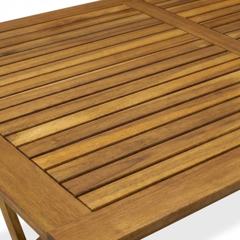 7 Piece Patio Dining Set Oil Finish Wood Seating with Durable Design. Picture 4