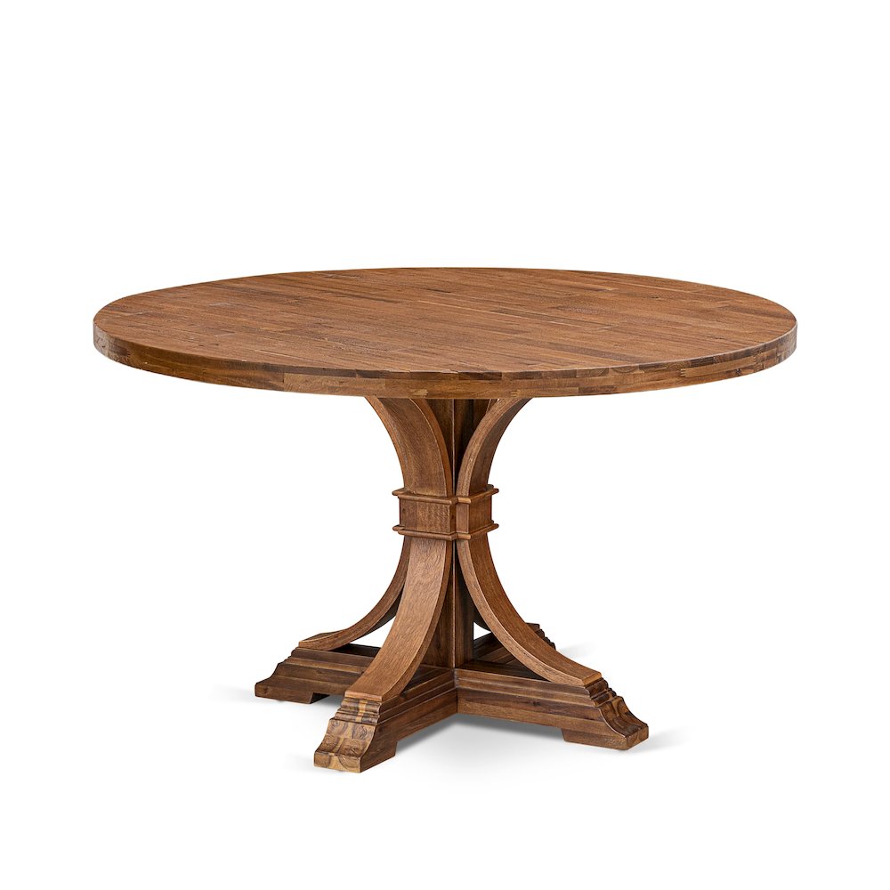 7 Piece Dining Table Set For 6 Includes 54" Round Table In Black Color. Picture 3