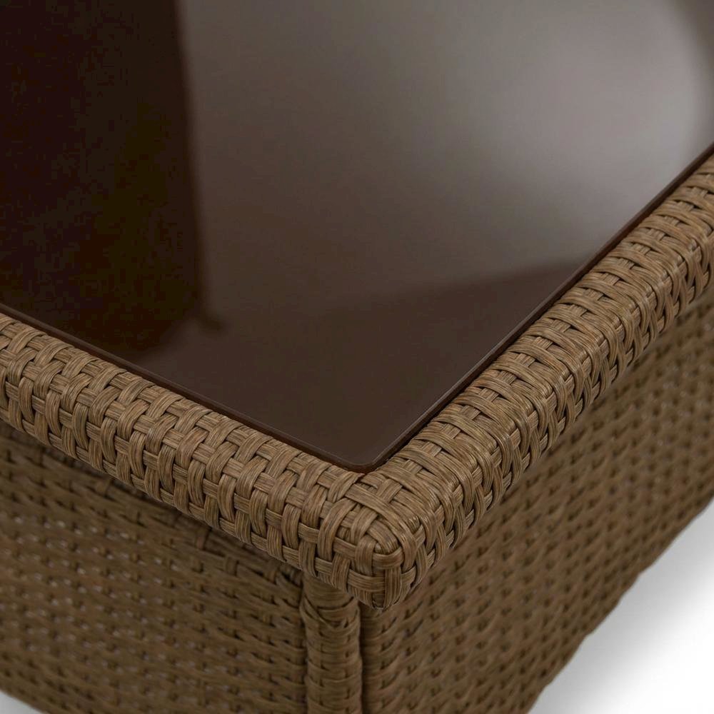 Brown Wicker Patio Set with Dining Table and 6 Outdoor Chairs. Picture 4