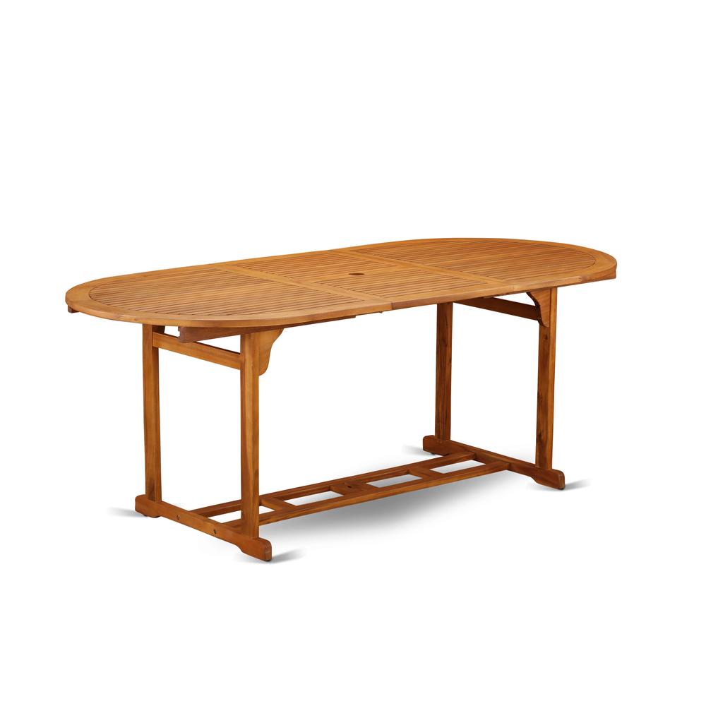 5 Piece Outdoor Patio Dining Sets Consist of an Oval Acacia Table. Picture 1