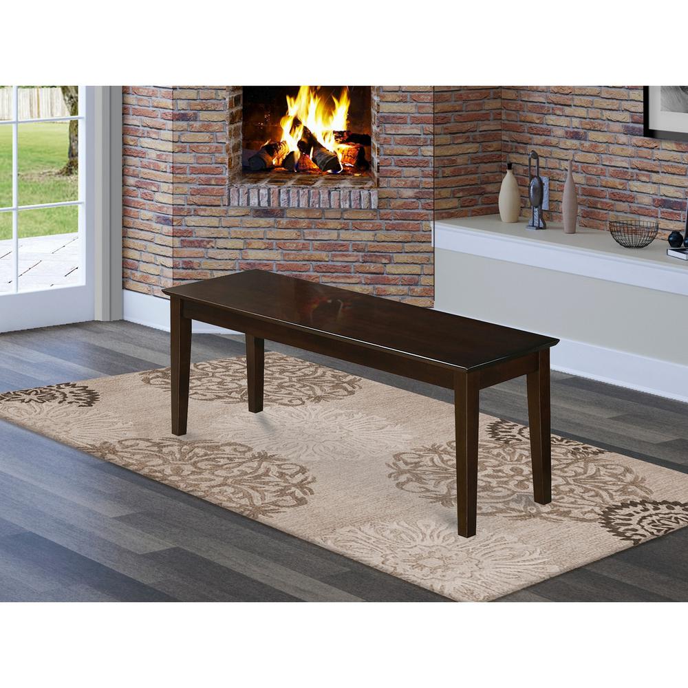 Capri  bench  with  wood  seat  in  Cappuccino. Picture 2