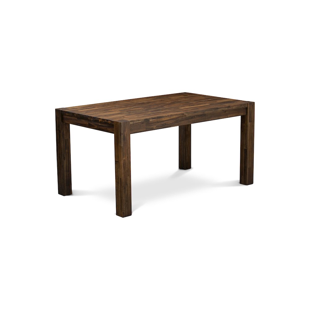 5 Piece Kitchen Set Consists of a Rectangle Rustic Wood Dining Table. Picture 3