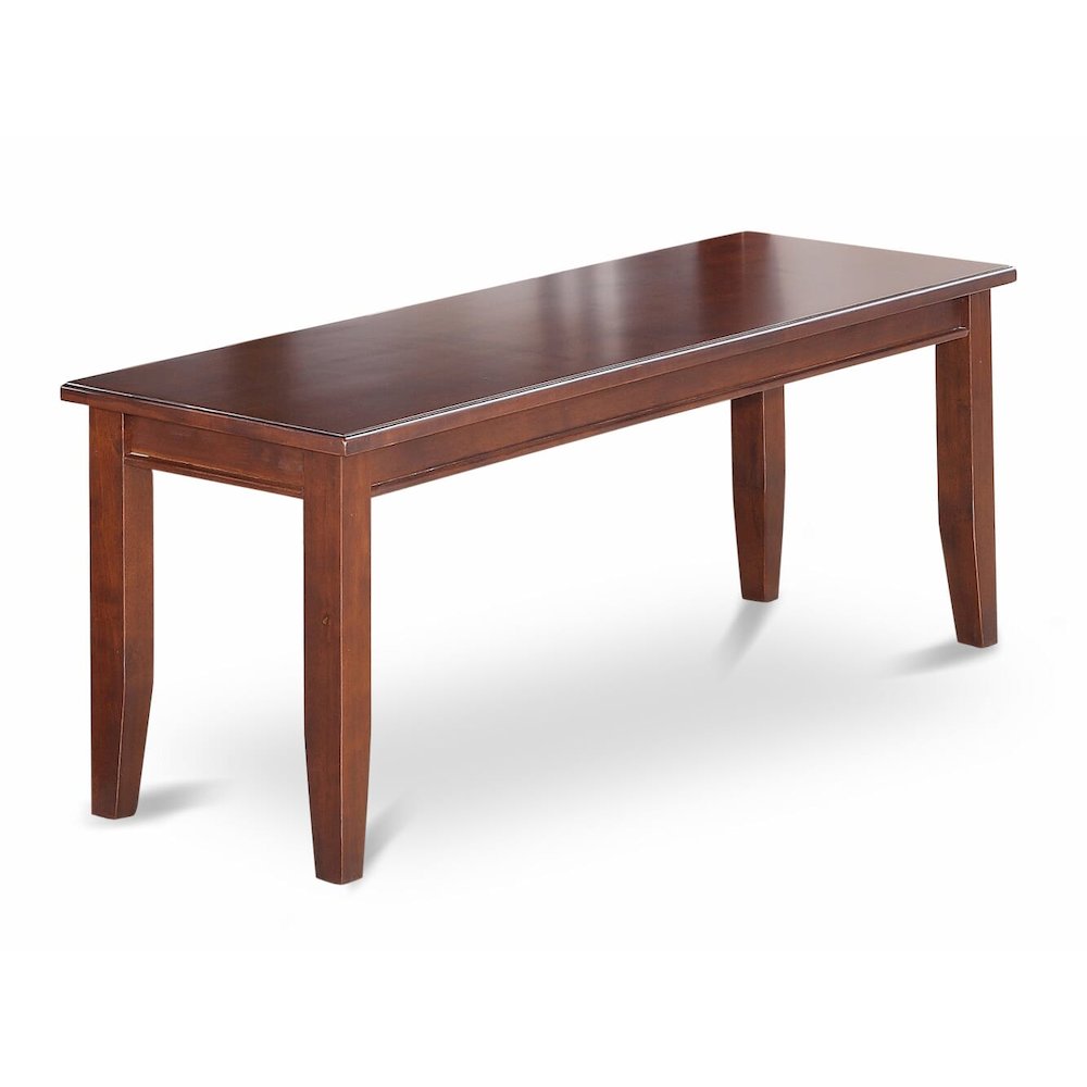 Dudley  Dining  Bench  with  Wood  Seat  in  Mahogany  Finish. Picture 1