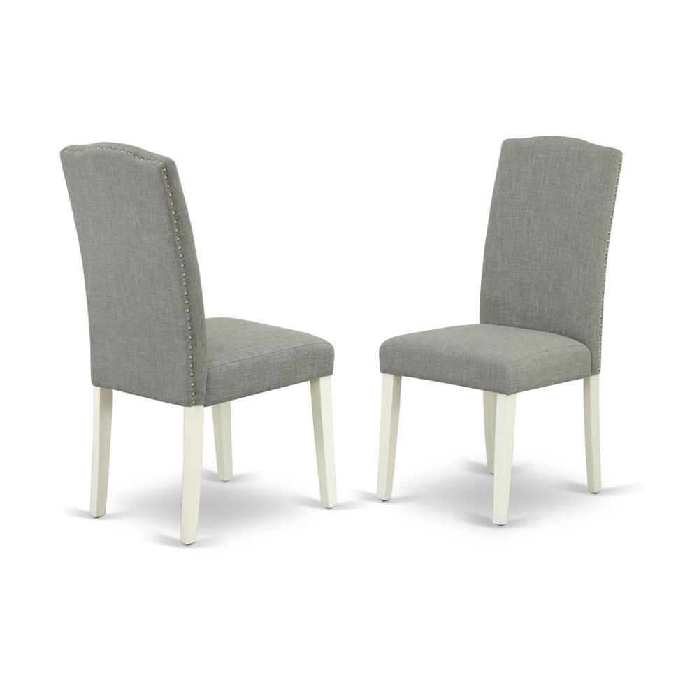 Dining Room Set Linen White, DLEN5-LWH-06. Picture 4