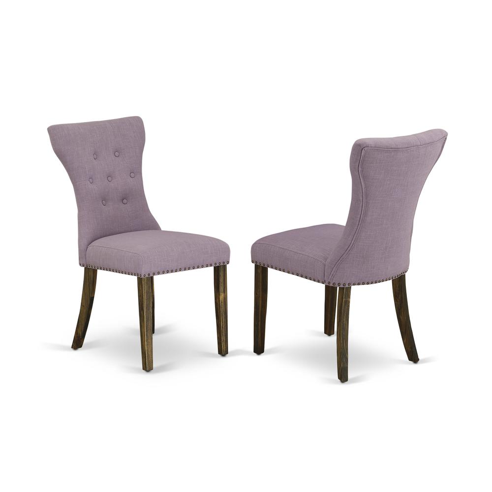 9-pc dining set with Chair’s Legs and Dahlia Linen Fabric. Picture 6