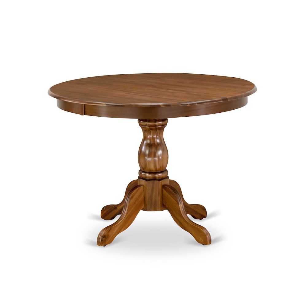 5 Piece Dining Room Set Consists of a Round Solid Wood Table. Picture 1