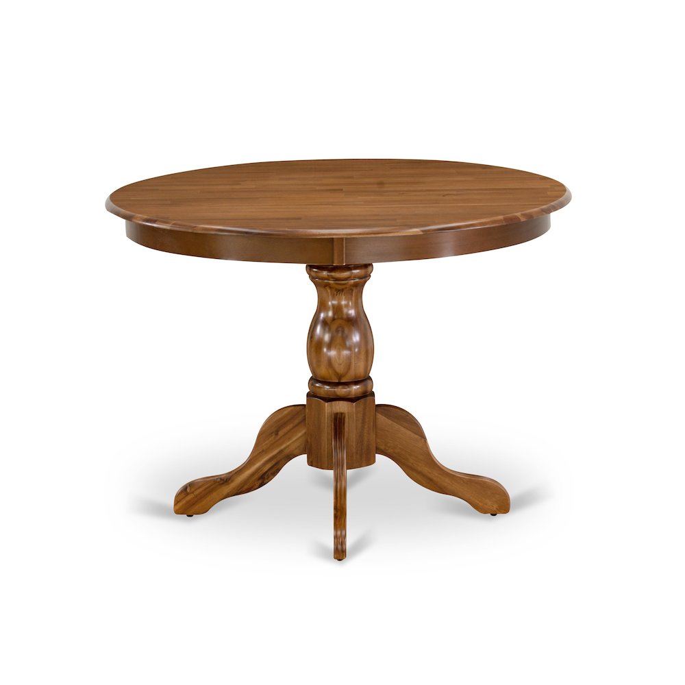 5 Piece Dining Room Set Consists of a Round Solid Wood Table. Picture 2