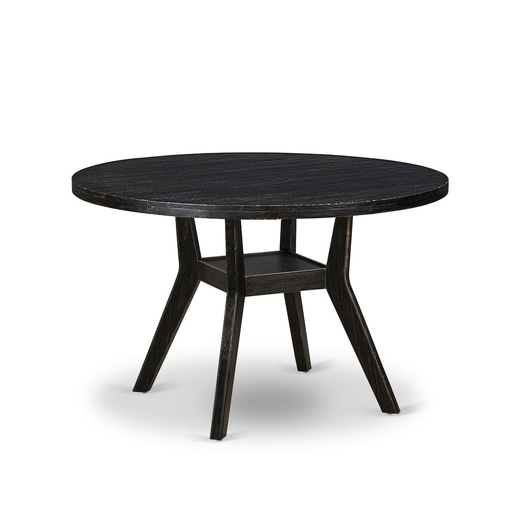 7 Piece Dinette Set Contains 48" Round Table In Willow Green Color. Picture 3