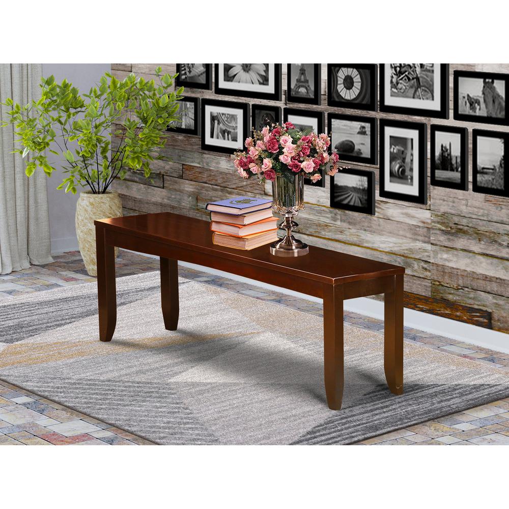 Lynfield  Dining  Bench  with  Wood  Seat  in  Espresso  Finish. Picture 2