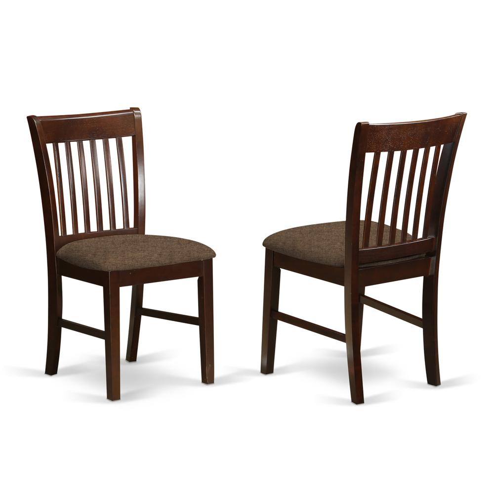 OXNO5-MAH-C 5 Pc Kitchen Table set - square Table and 4 Dining Chairs. Picture 4