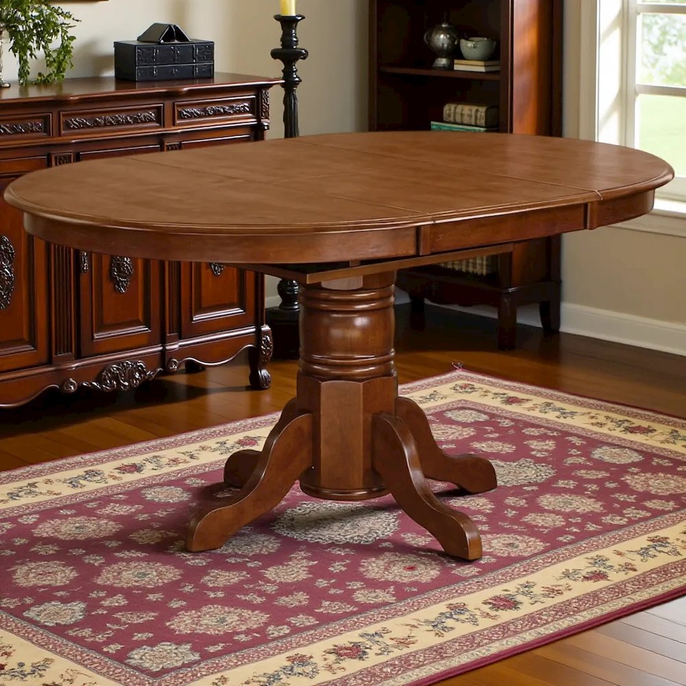 Elegant Oval Dining Table – Expandable Round Dining Table for 6. Picture 3