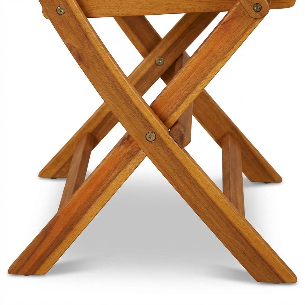 Wooden Patio Chair, Oil Finish Set of 2 - Durable Frame and Comfortable Seating. Picture 5