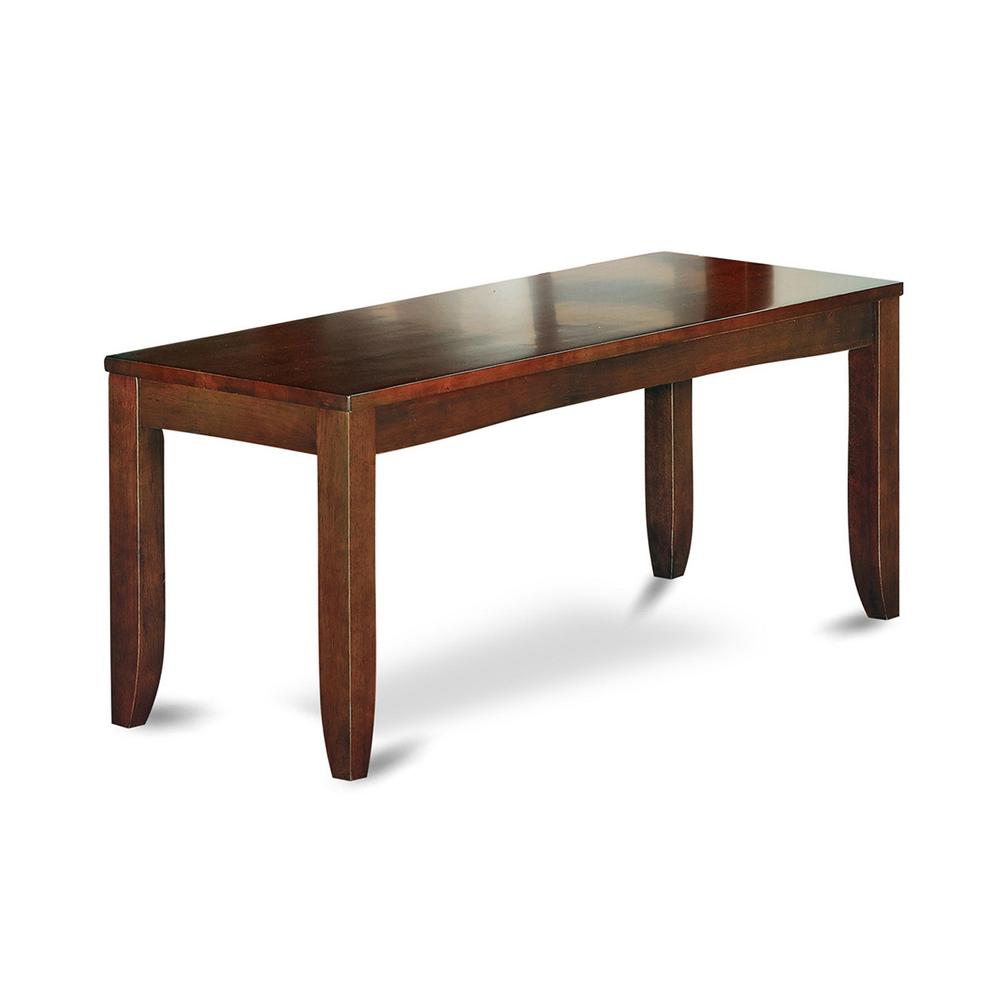Lynfield  Dining  Bench  with  Wood  Seat  in  Espresso  Finish. Picture 1