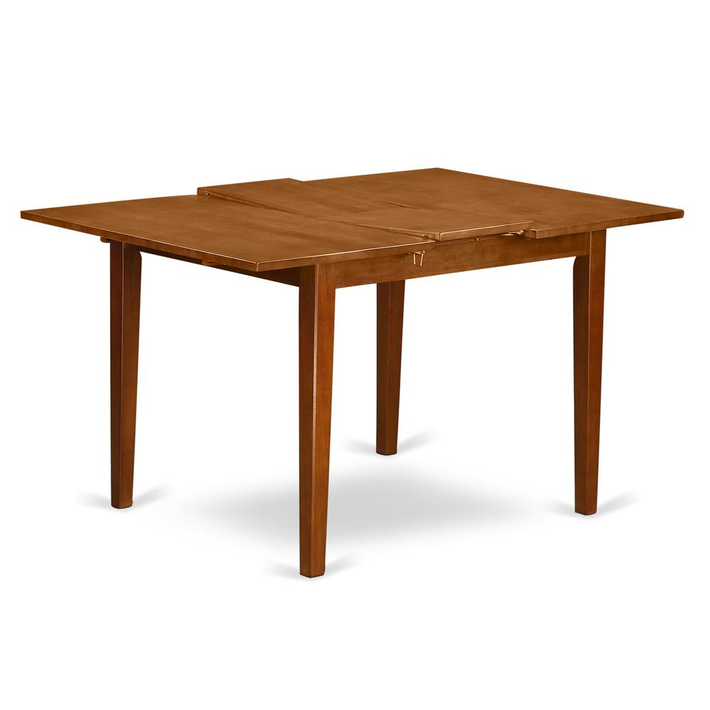MLNA7-SBR-C 7 Pc dinette set for small spaces- Tables and 6 Kitchen Dining Chairs. Picture 4