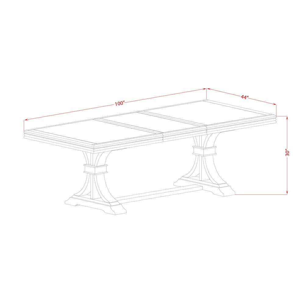 7 piece dining set of a dinner table and 6 modern chairs & black legs. Picture 6