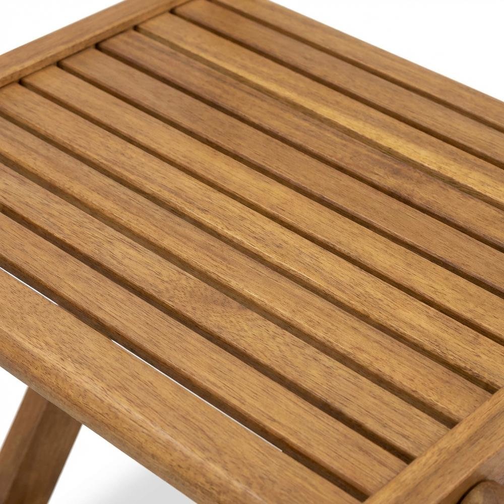 Oil-Finish Wooden Outdoor Patio Chair Set of 2 - Durable Finish, Foldable Design. Picture 4