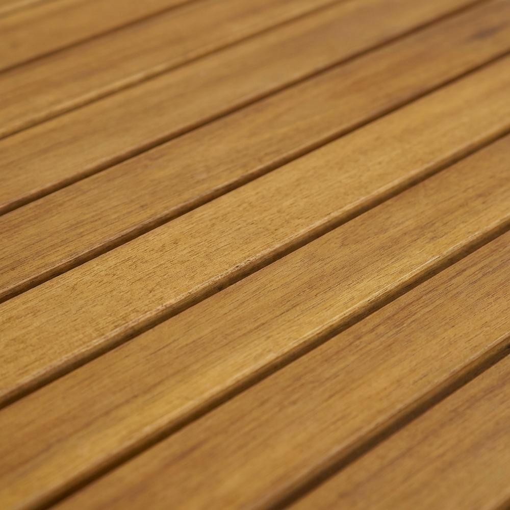3-Piece Outdoor Dining Set Wood Patio Table with 2 Chairs, Oil Finish. Picture 4