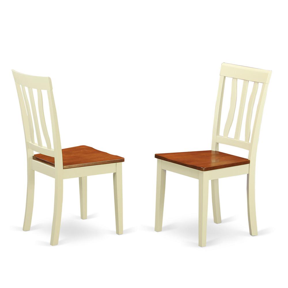 Dining  set  -  5  Pcs  with  4  Wood  Chairs  in  Buttermilk. Picture 4