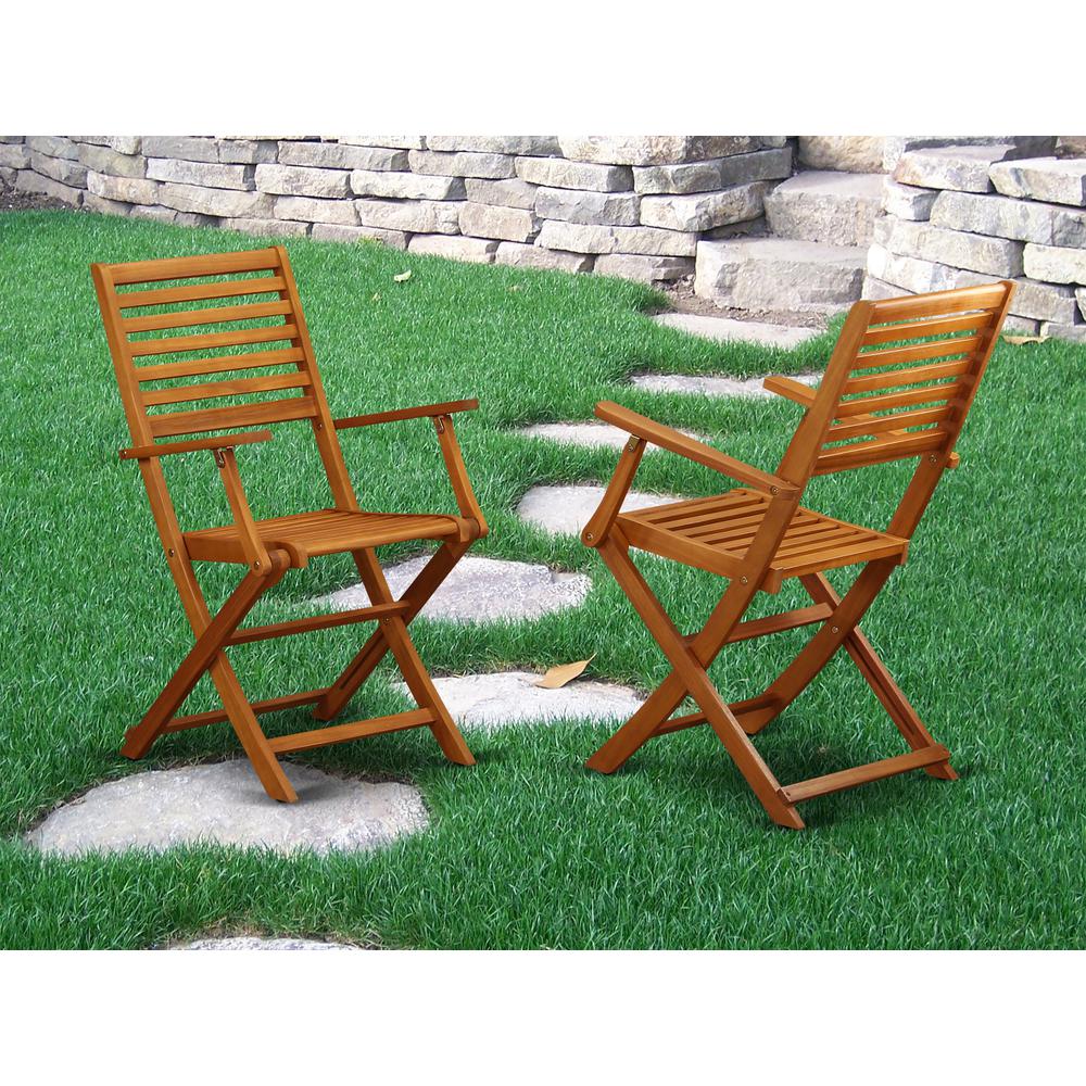 Wooden Patio Chair Natural Oil, BBSCANA. Picture 2