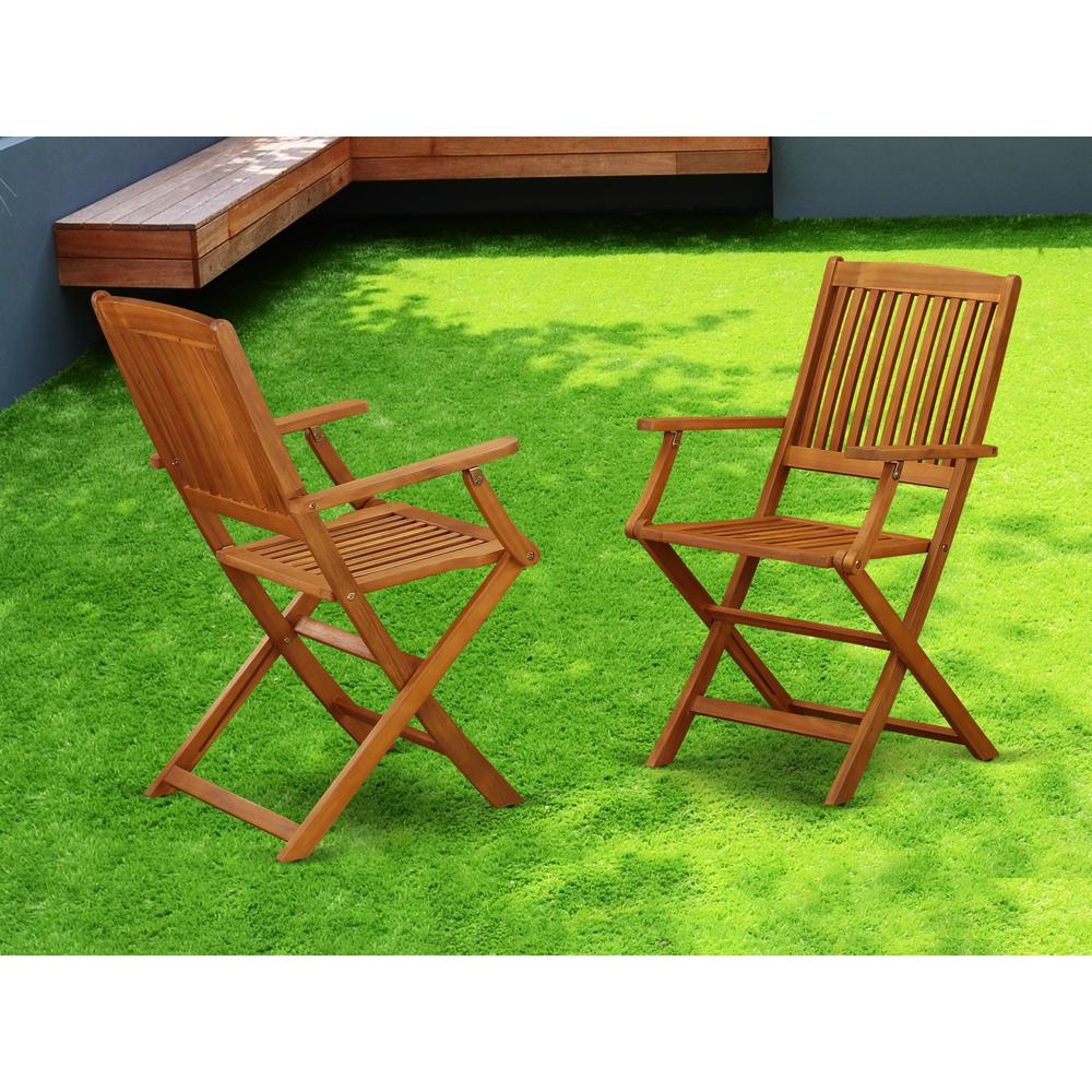 Wooden Patio Chair Natural Oil, BCMCANA. Picture 2