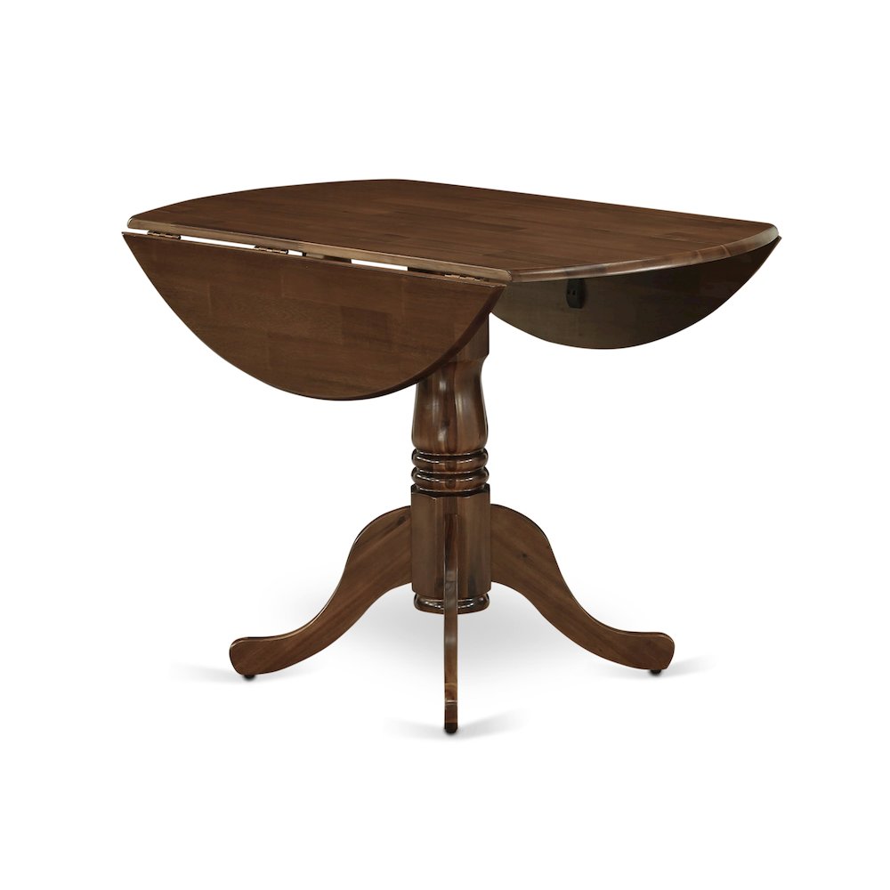 3 Piece Dining Table Set Contains a Round Kitchen Table with Dropleaf. Picture 7