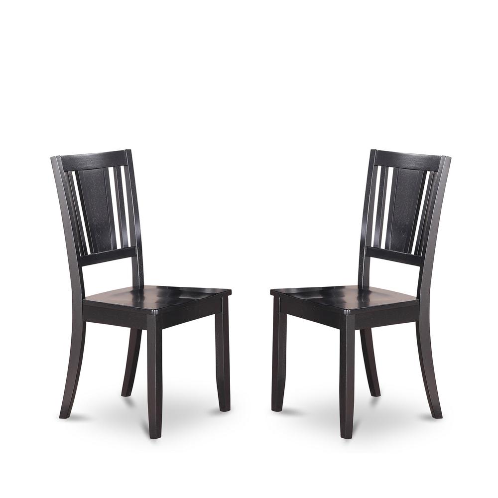 5  Pc  Dining  Room  set  with  a  Dinning  Table  and  4  Wood  Dining  Chairs  in  Black. Picture 3