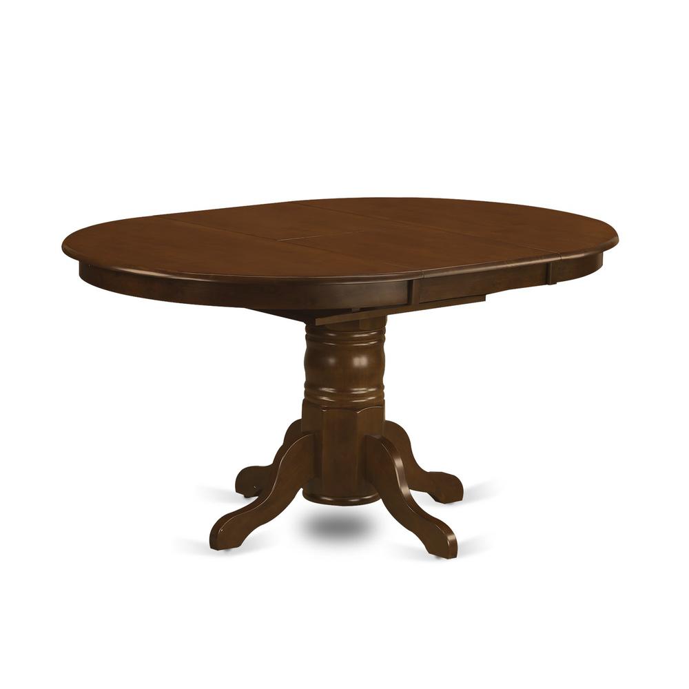 7  Pc  set  Kenley  Dinette  Table  with  a  Leaf  and  6  hard  wood  Seat  Chairs  in  Espresso  .. Picture 2