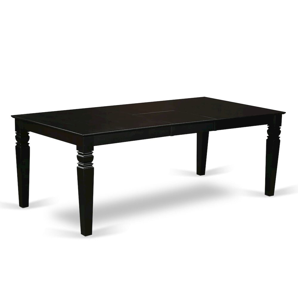 LGPF9-BLK-C 9 Pc Dining Room set with a Kitchen Table and 8 Kitchen Chairs in Black. Picture 3
