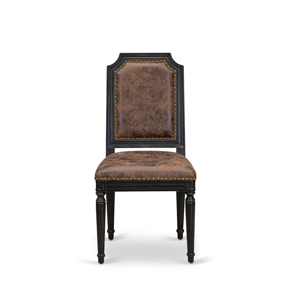 9 piece Dining Room Set includes a Kitchen Table and 8 PU Leather Dining Chairs. Picture 4