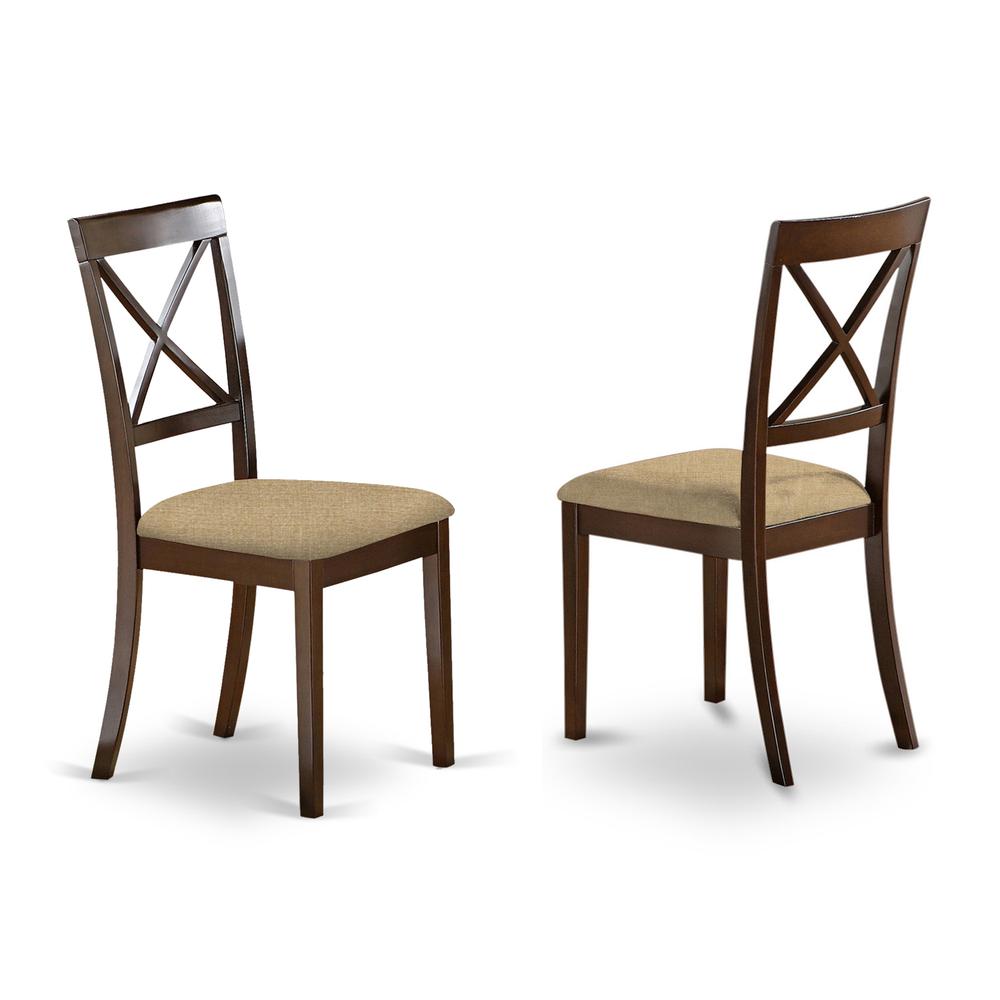 LYBO6-CAP-C 6 PC Kitchen Table with bench-Table with Leaf 4 Kitchen Dining Chairs and Bench. Picture 3