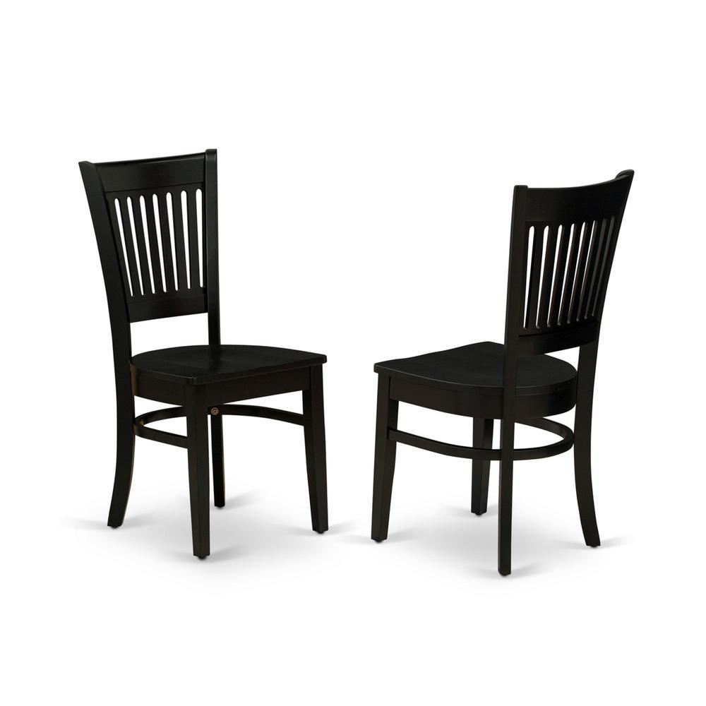 Dining Table- Table Leg Dining Chairs, WEVA5-BLK-W. Picture 4