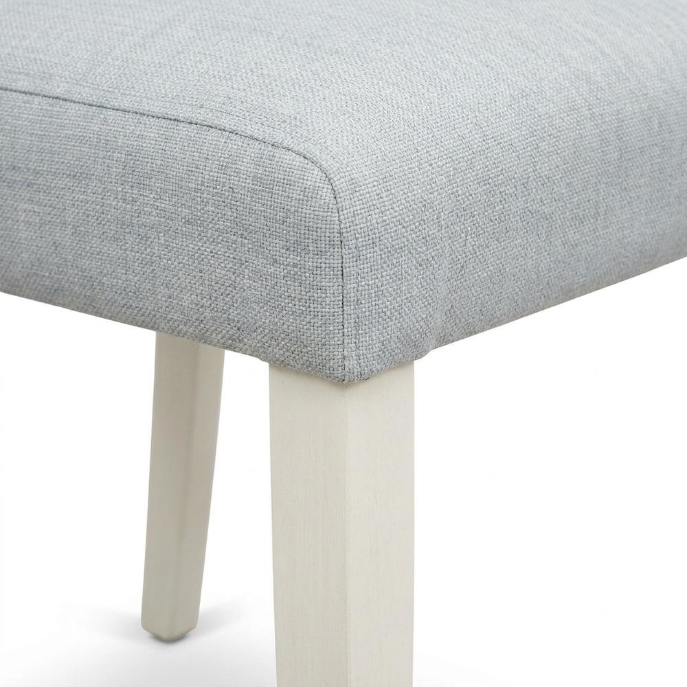 Solid Wood Linen Upholstered Modern Farmhouse Dining Chairs, Set of 2. Picture 8