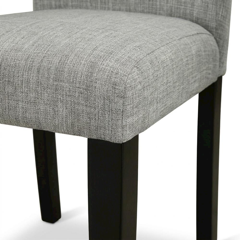 Upholstered Parsons Dining Chair with High Back for Dining Room, Black, Set of 2. Picture 8