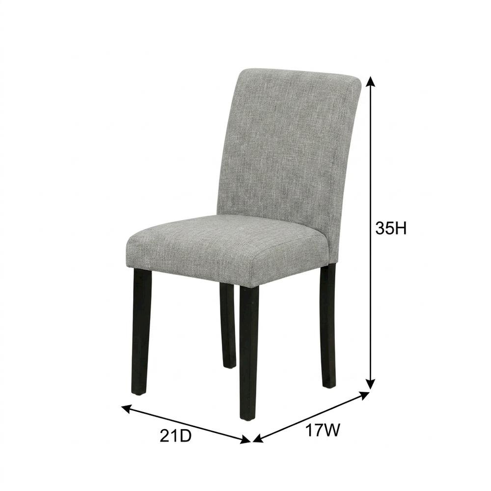 Upholstered Parsons Dining Chair with High Back for Dining Room, Black, Set of 2. Picture 6