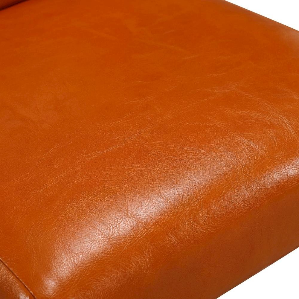 Faux Leather-Upholstered High-Back Parsons Chair for Dining Room, Set of 2. Picture 7