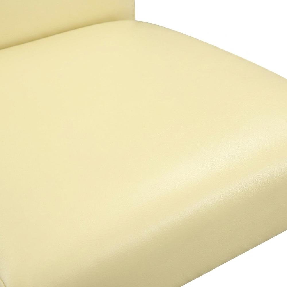 Faux Leather Upholstered Parsons Dining Chair for Kitchen or Dining Room, Set of 2. Picture 7
