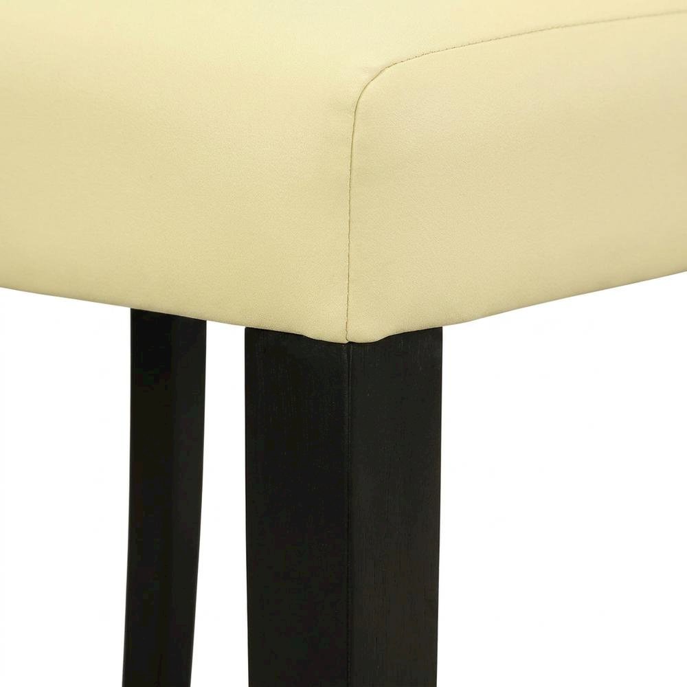 Faux Leather Upholstered Parsons Dining Chair for Kitchen or Dining Room, Set of 2. Picture 8
